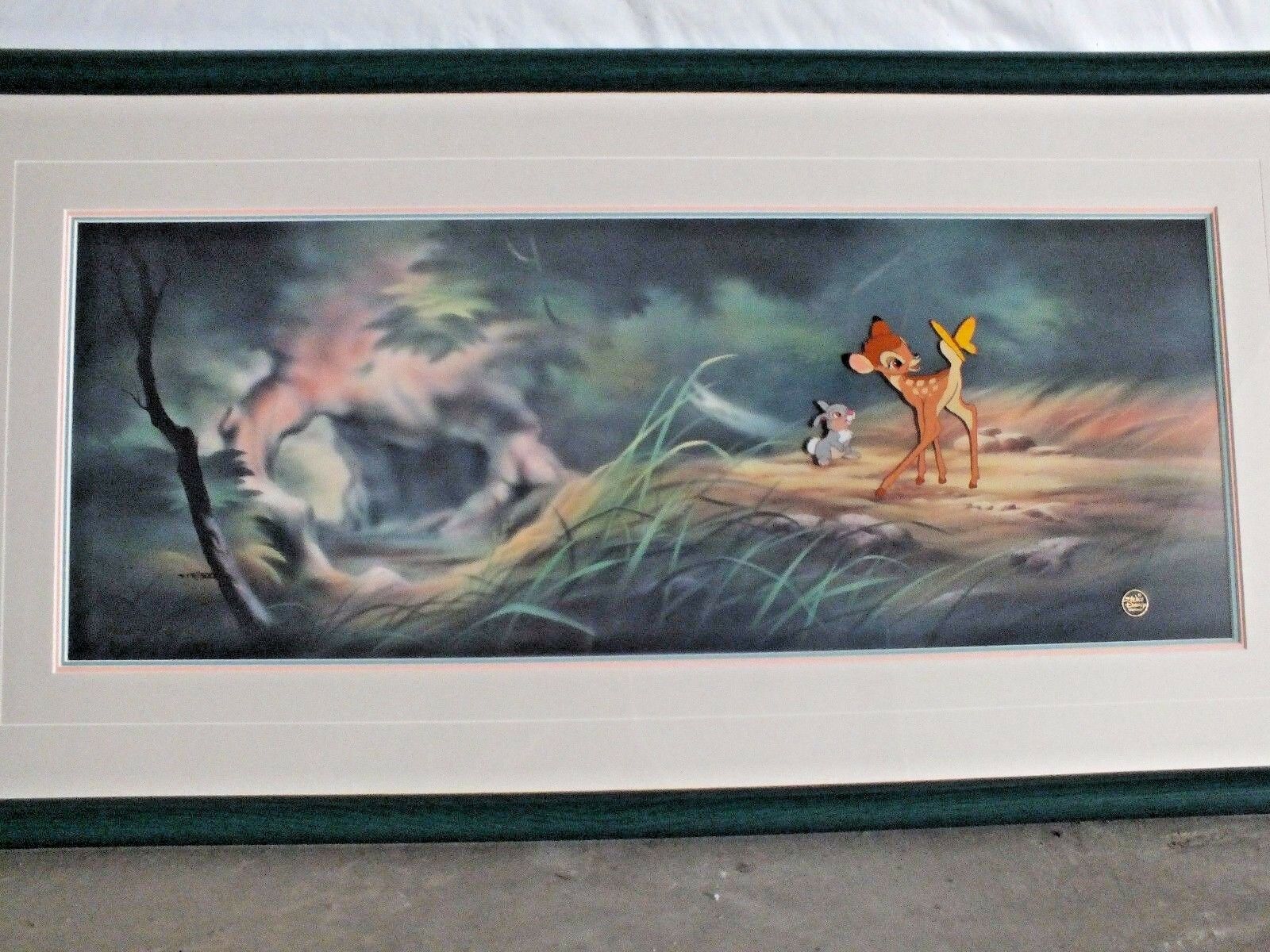 Walt Disney Bambi and Thumper - With Background (Framed)